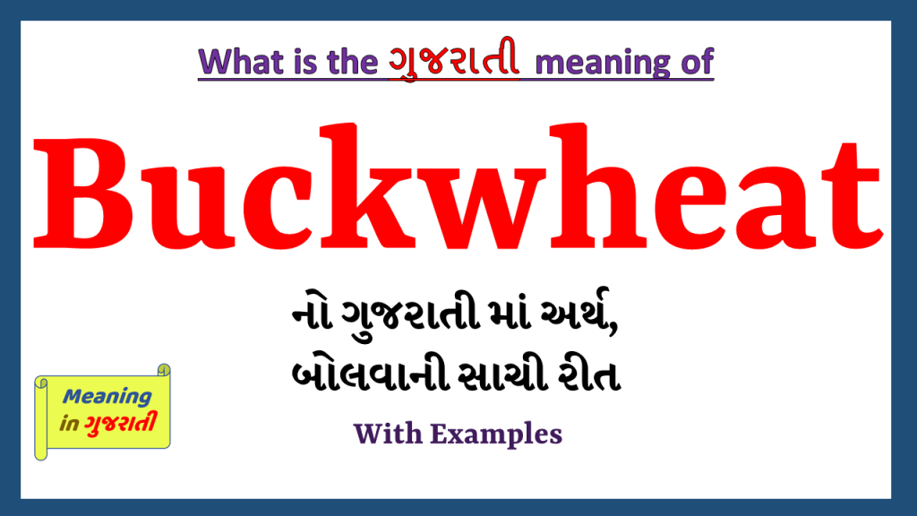 buckwheat Meaning in Gujarati Meaning in Gujarati