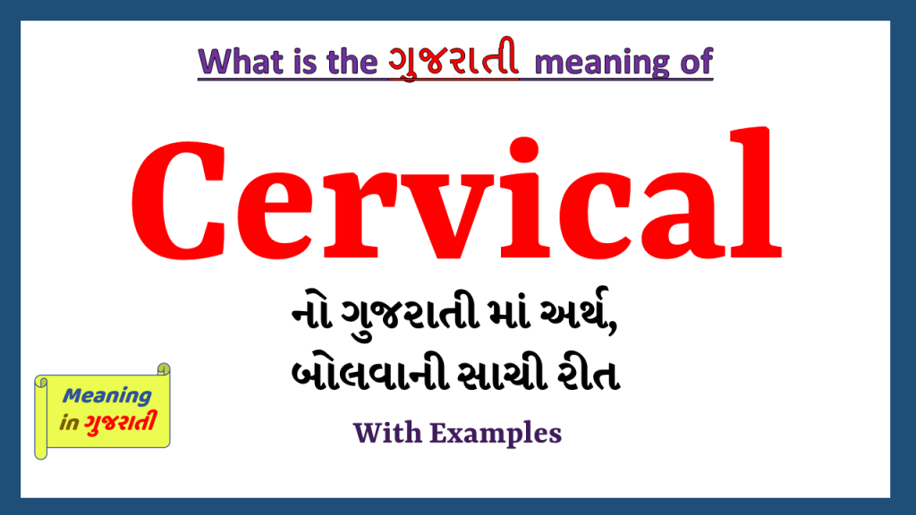 Cervical Meaning in Gujarati - Meaning in Gujarati